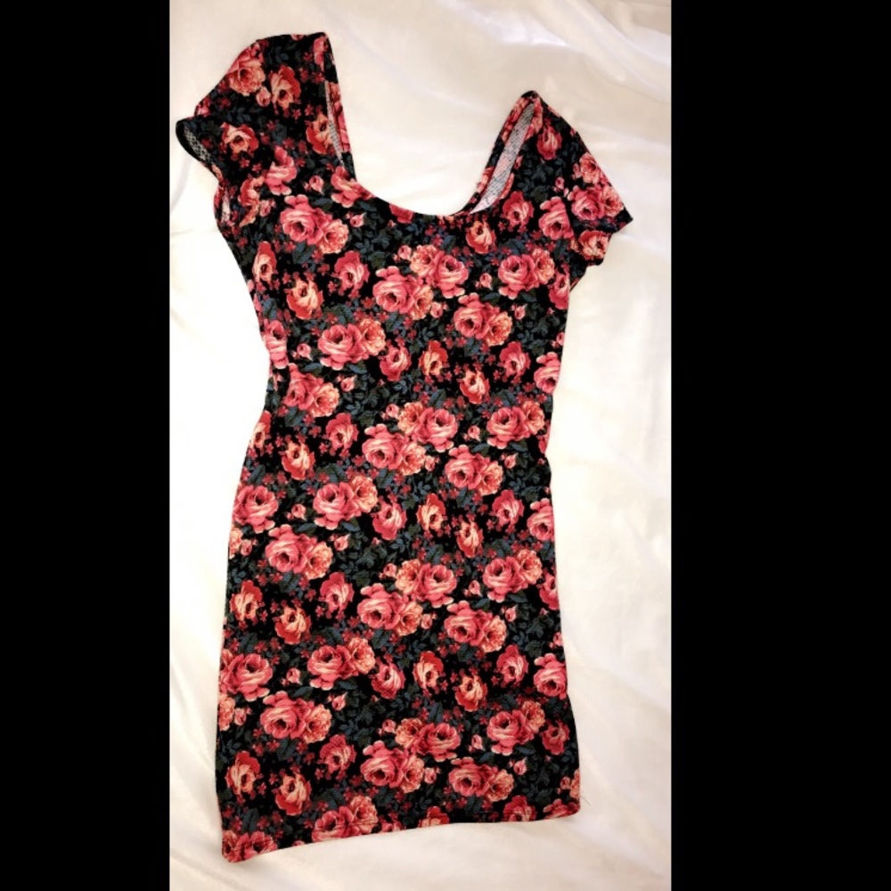 Rose Body Con Dress